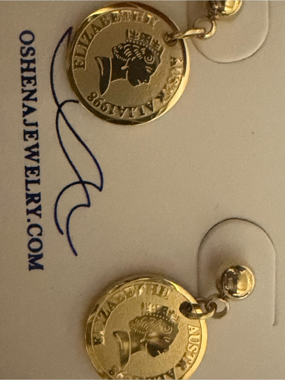Oshena Coin Drop Earrings - Oshea Jewelry Style